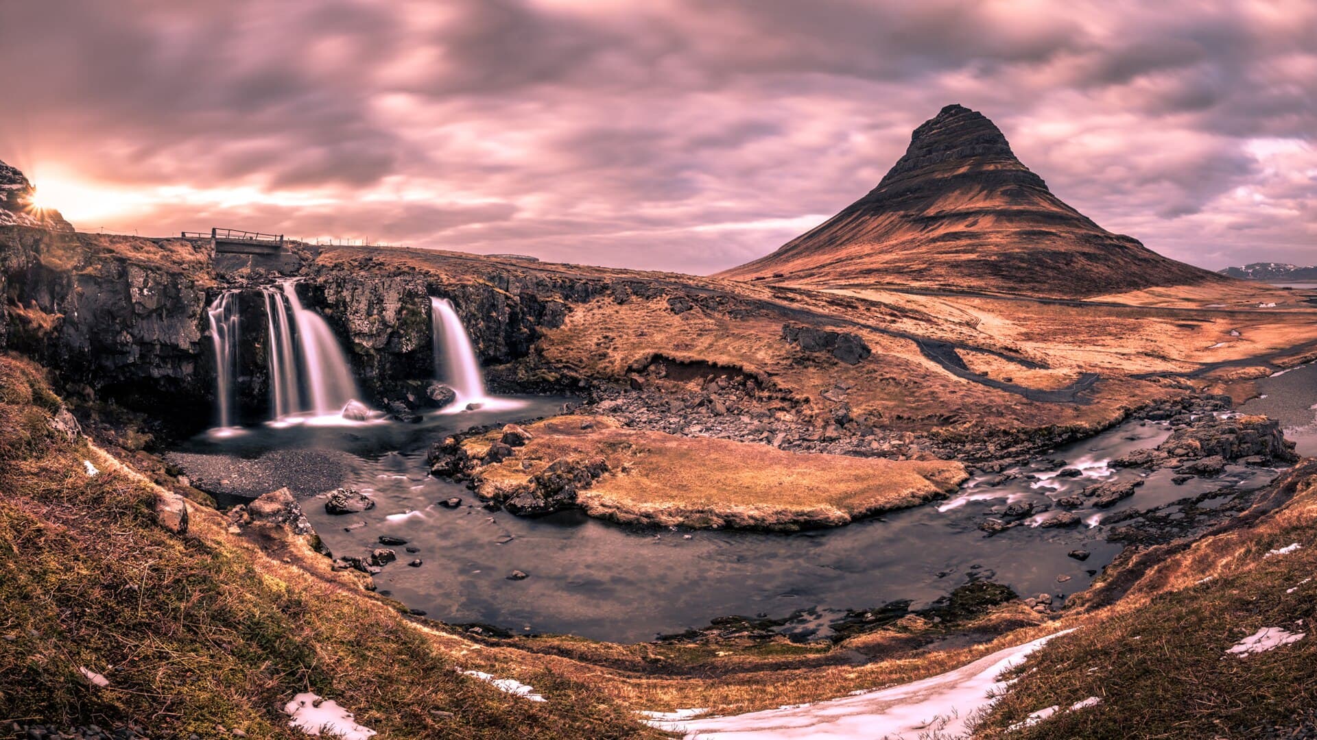 Mount Kirkjufell above the Snaefellsnes coast