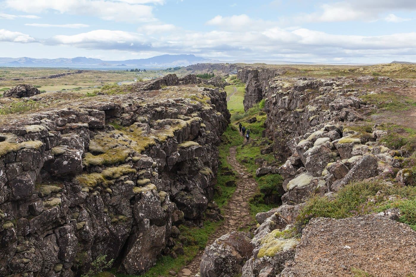 The rift valley and Almannagja gorge at Thingvellir National Park